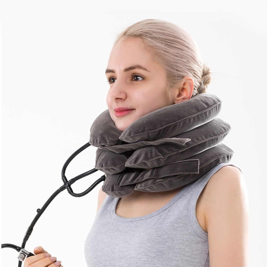 Instant Relief for Neck &amp;amp; Shoulder Pain – Neck Stretcher Air Cervical Traction Pillow, details